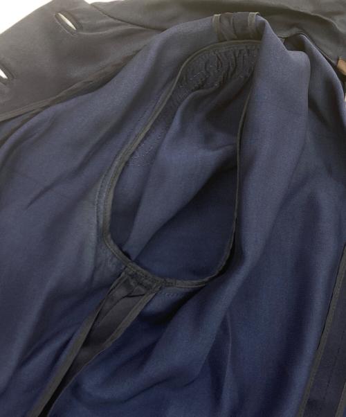 LOUIS VUITTON（ルイ ヴィトン）LOUIS VUITTON (ルイ ヴィトン) モノグラム柄ボタン レーヨンシャツ ネイビー サイズ:38の古着・服飾アイテム