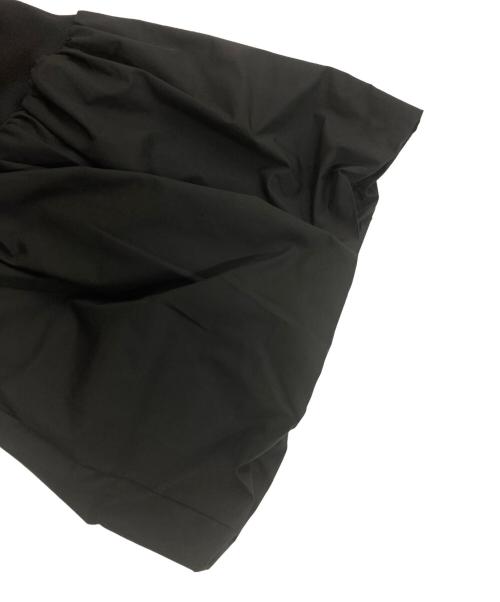 AMOMENTO（アモーメント）AMOMENTO (アモーメント) NYLON SHIRRING MINI SKIRT TOP ブラックの古着・服飾アイテム