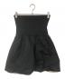 AMOMENTO (アモーメント) NYLON SHIRRING MINI SKIRT TOP ブラック：6000円