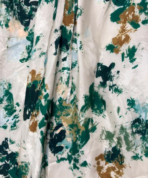 SACRA（サクラ）SACRA (サクラ) BLURRED FLORA PANTS/フローラ パンツ ベージュ×グリーン サイズ:36の古着・服飾アイテム