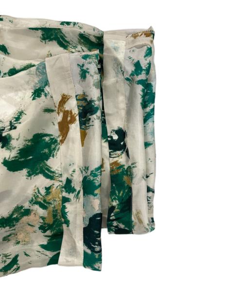 SACRA（サクラ）SACRA (サクラ) BLURRED FLORA PANTS/フローラ パンツ ベージュ×グリーン サイズ:36の古着・服飾アイテム