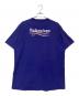 BALENCIAGA (バレンシアガ) キャンペーンロゴプリントtシャツ ネイビー サイズ:M：17000円