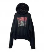 OFFWHITEオフホワイト）の古着「CARAVAGGIO PAINTING OVER HOODIE」｜ブラック