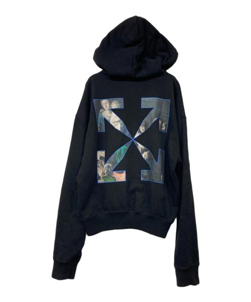 OFFWHITE（オフホワイト）OFFWHITE (オフホワイト) CARAVAGGIO PAINTING OVER HOODIE ブラック サイズ:Mの古着・服飾アイテム
