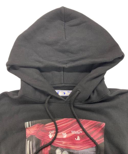 OFFWHITE（オフホワイト）OFFWHITE (オフホワイト) CARAVAGGIO PAINTING OVER HOODIE ブラック サイズ:Mの古着・服飾アイテム