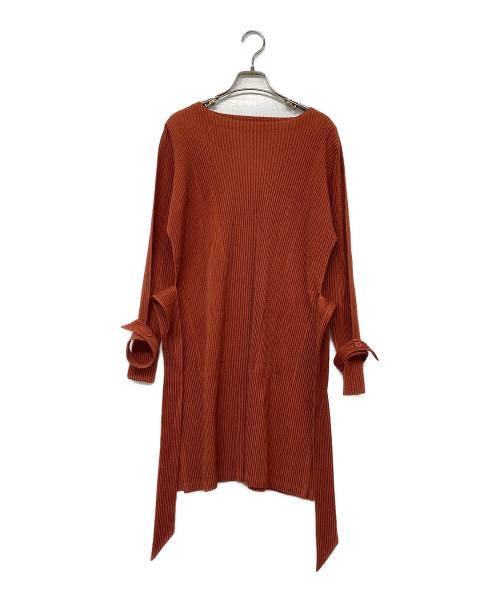 ISSEY MIYAKE（イッセイミヤケ）ISSEY MIYAKE (イッセイミヤケ) 長袖ワンピース オレンジ サイズ:2の古着・服飾アイテム