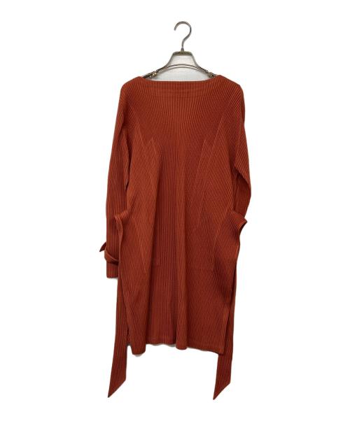 ISSEY MIYAKE（イッセイミヤケ）ISSEY MIYAKE (イッセイミヤケ) 長袖ワンピース オレンジ サイズ:2の古着・服飾アイテム
