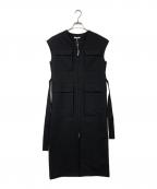 CLANEクラネ）の古着「2WAY POCKET DESIGN ZIP ONEPIECE」｜オレンジ