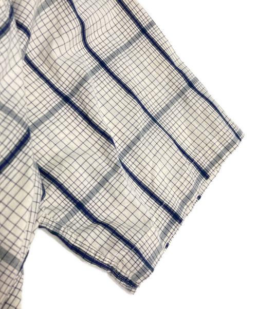 Burberry's（バーバリーズ）Burberry's (バーバリーズ) 半袖チェックシャツ ネイビー×アイボリー サイズ:XLの古着・服飾アイテム