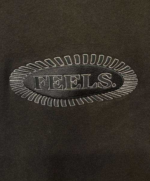 FEELS（フィールズ）FEELS (フィールズ) 刺繍パーカー ブラック サイズ:Lの古着・服飾アイテム