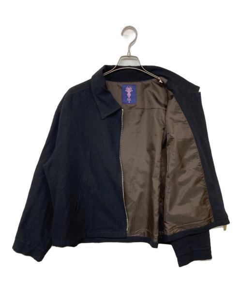 FEELS（フィールズ）FEELS (フィールズ) LINEN ZIP UP BLOUSON ネイビー サイズ:Mの古着・服飾アイテム