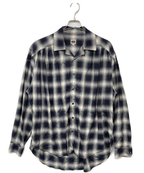 AiE（エーアイイー）AiE (エーアイイー) オンブレレーヨンツイル ペインターシャツ ブラック サイズ:Sの古着・服飾アイテム