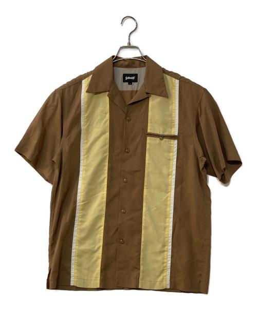 Schott（ショット）Schott (ショット) レーヨンS/Sオープンカラーシャツ ブラウン サイズ:Lの古着・服飾アイテム