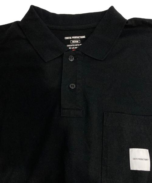 COOTIE PRODUCTIONS（クーティープロダクツ）COOTIE PRODUCTIONS (クーティープロダクツ) Error Fit S/S Polo エラーフィット ポロシャツ ブラック サイズ:MEDIUMの古着・服飾アイテム