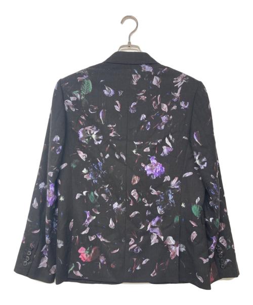 LAD MUSICIAN（ラッドミュージシャン）LAD MUSICIAN (ラッドミュージシャン) 1B JACKET WOOL GABARDINE INKJET (FLOWER) ブラック サイズ:44の古着・服飾アイテム