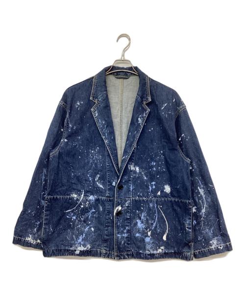 UNITED ARROWS & SONS（ユナイテッドアローズ アンド サンズ）UNITED ARROWS & SONS (ユナイテッドアローズ アンド サンズ) PAINTED DENIM JACKET ブルー サイズ:Ｌの古着・服飾アイテム