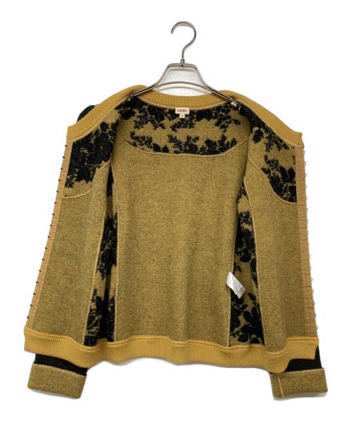 KENZO（ケンゾー）KENZO (ケンゾー) ニットカーディガン イエロー×ブラック サイズ:Mの古着・服飾アイテム