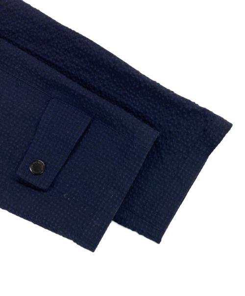 Aquascutum（アクアスキュータム）Aquascutum (アクアスキュータム) シアサッカーコーチジャケット ネイビー サイズ:40の古着・服飾アイテム