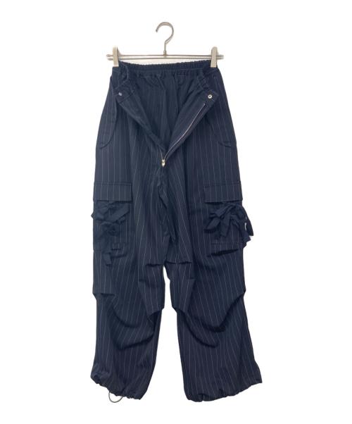 PUBLUX（パブリュクス）PUBLUX (パブリュクス) ピンストライプ スノーパンツ ネイビー サイズ:Fの古着・服飾アイテム