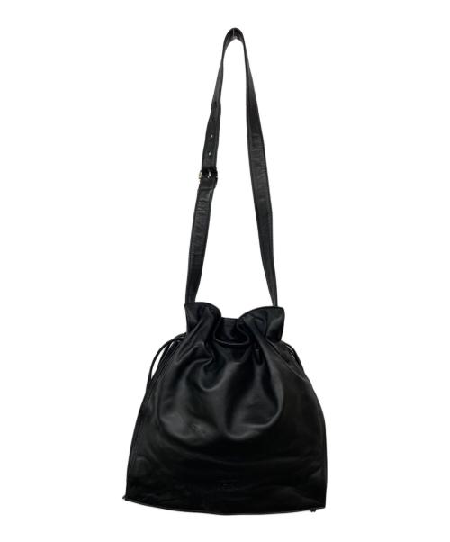 LOEWE（ロエベ）LOEWE (ロエベ) 巾着ショルダーバッグ ブラックの古着・服飾アイテム