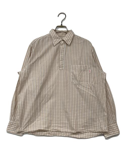 BoTT（ボット）BoTT (ボット) チェックプルオーバーシャツ ベージュ サイズ:Mの古着・服飾アイテム