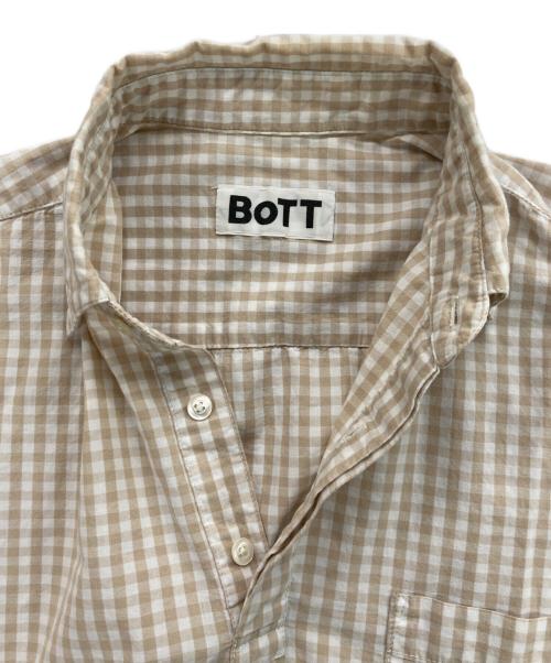 BoTT（ボット）BoTT (ボット) チェックプルオーバーシャツ ベージュ サイズ:Mの古着・服飾アイテム
