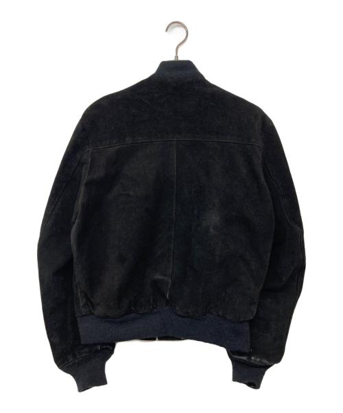 Schott（ショット）Schott (ショット) スウェードボンバージャケット ブラック サイズ:38の古着・服飾アイテム