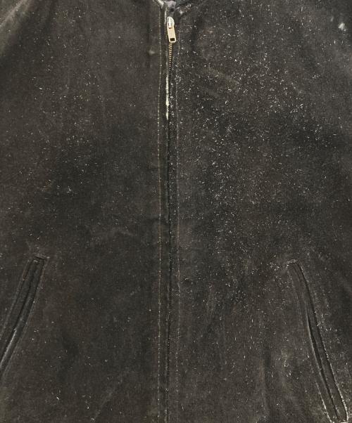 Schott（ショット）Schott (ショット) スウェードボンバージャケット ブラック サイズ:38の古着・服飾アイテム