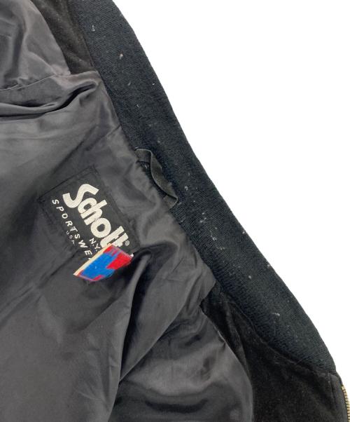 Schott（ショット）Schott (ショット) スウェードボンバージャケット ブラック サイズ:38の古着・服飾アイテム