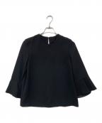 BALLSEYボールジィ）の古着「コンパクトストレッチ フレアスリーブブラウス」｜ブラック