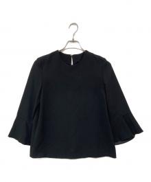 BALLSEY（ボールジィ）の古着「コンパクトストレッチ フレアスリーブブラウス」｜ブラック