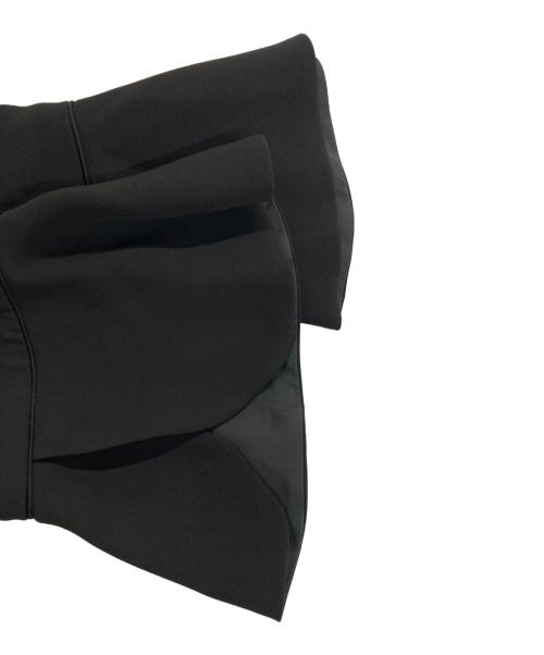 BALLSEY（ボールジィ）BALLSEY (ボールジィ) コンパクトストレッチ フレアスリーブブラウス ブラック サイズ:36の古着・服飾アイテム