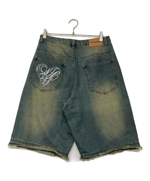 WISH FOREVER（ウィッシュフォーエバー）WISH FOREVER (ウィッシュフォーエバー) 2WAY OVERDYED DOUBLE KNEE DENIM ブルー サイズ:Lの古着・服飾アイテム