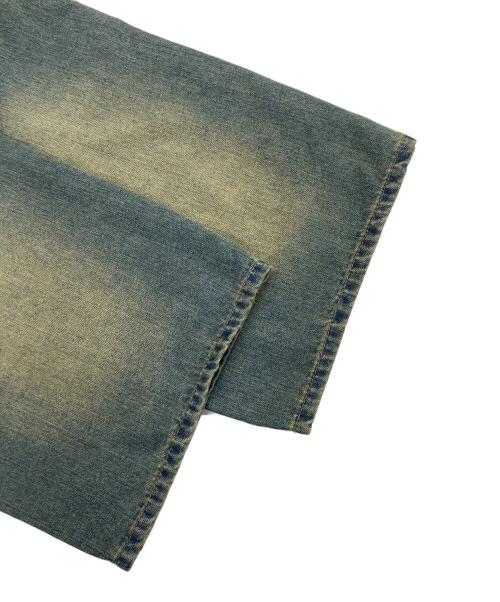 WISH FOREVER（ウィッシュフォーエバー）WISH FOREVER (ウィッシュフォーエバー) 2WAY OVERDYED DOUBLE KNEE DENIM ブルー サイズ:Lの古着・服飾アイテム