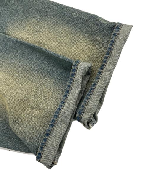 WISH FOREVER（ウィッシュフォーエバー）WISH FOREVER (ウィッシュフォーエバー) 2WAY OVERDYED DOUBLE KNEE DENIM ブルー サイズ:Lの古着・服飾アイテム