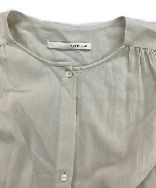 evam eva（エヴァムエヴァ）evam eva (エヴァムエヴァ) コットンギャザーワンピース ベージュ サイズ:記載なしの古着・服飾アイテム