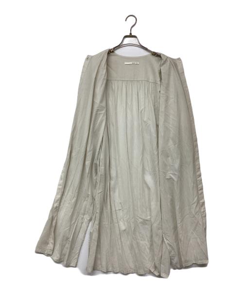 evam eva（エヴァムエヴァ）evam eva (エヴァムエヴァ) コットンギャザーワンピース ベージュ サイズ:記載なしの古着・服飾アイテム