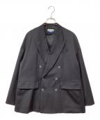 MAISON SPECIALメゾンスペシャル）の古着「Wool Mix Smooth Prime-Over Peaked Lapel Double Tailored Jacket」｜ブラック