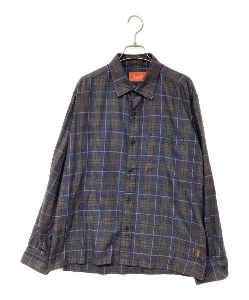 laid.B（レイド ビー）laid.B (レイド ビー) チェックシャツ ネイビー×ブラウン サイズ:1の古着・服飾アイテム