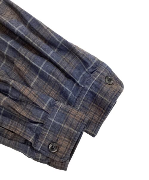 laid.B（レイド ビー）laid.B (レイド ビー) チェックシャツ ネイビー×ブラウン サイズ:1の古着・服飾アイテム