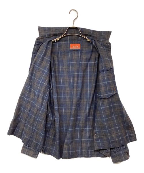laid.B（レイド ビー）laid.B (レイド ビー) チェックシャツ ネイビー×ブラウン サイズ:1の古着・服飾アイテム