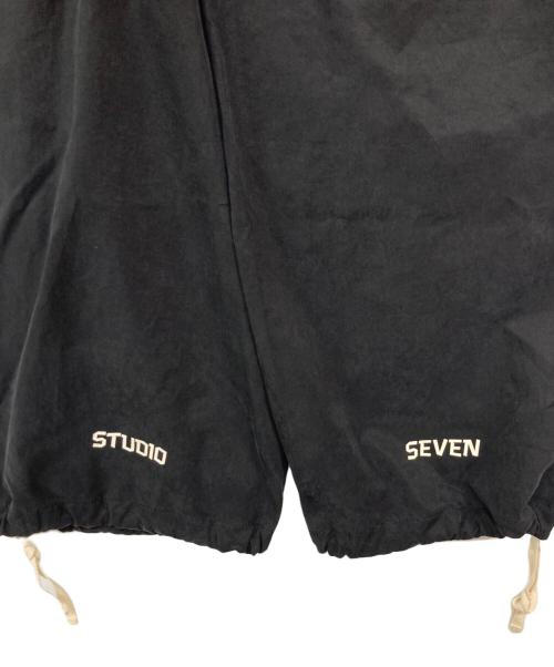 studio seven（スタジオセブン）studio seven (スタジオセブン) Logo Print Cargo Pants ブラック サイズ:Ｍの古着・服飾アイテム
