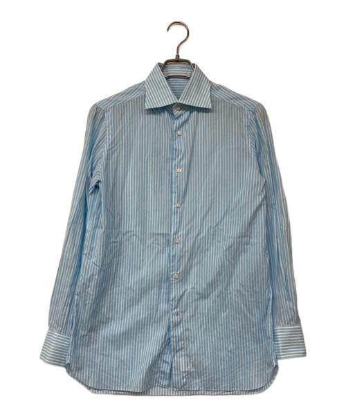 yamagami shirt（ヤマガミシャツ）yamagami shirt (ヤマガミシャツ) ストライプシャツ ブルー サイズ:記載なしの古着・服飾アイテム