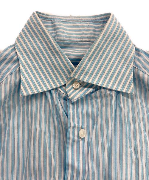 yamagami shirt（ヤマガミシャツ）yamagami shirt (ヤマガミシャツ) ストライプシャツ ブルー サイズ:記載なしの古着・服飾アイテム