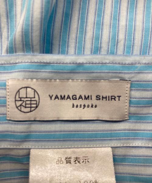 yamagami shirt（ヤマガミシャツ）yamagami shirt (ヤマガミシャツ) ストライプシャツ ブルー サイズ:記載なしの古着・服飾アイテム