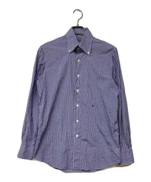 anna matuozzo（アンナマトッツォ）anna matuozzo (アンナマトッツォ) チェックシャツ ブルー サイズ:記載なしの古着・服飾アイテム