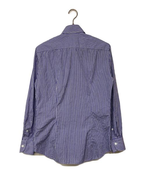 anna matuozzo（アンナマトッツォ）anna matuozzo (アンナマトッツォ) チェックシャツ ブルー サイズ:記載なしの古着・服飾アイテム