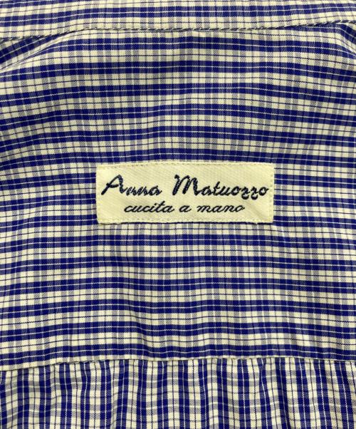 anna matuozzo（アンナマトッツォ）anna matuozzo (アンナマトッツォ) チェックシャツ ブルー サイズ:記載なしの古着・服飾アイテム
