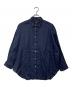 Spick and Span（スピックアンドスパン）の古着「80リネンカシュクールビッグシャツ」｜ネイビー