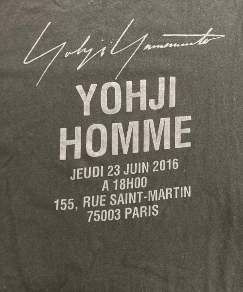 Yohji Yamamoto pour homme（ヨウジヤマモト プールオム）Yohji Yamamoto pour homme (ヨウジヤマモト プールオム) バックプリントクルーネックカットソー ブラック サイズ:3の古着・服飾アイテム